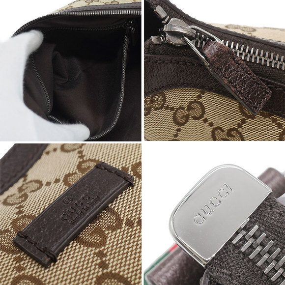 Gucci Gg Shoulder Bag Brown Beige Red - Picture 6 of 6